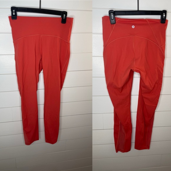 Lululemon Training Times 25” Leggings Poppy Coral Size 8 EUC - Picture 3 of 14